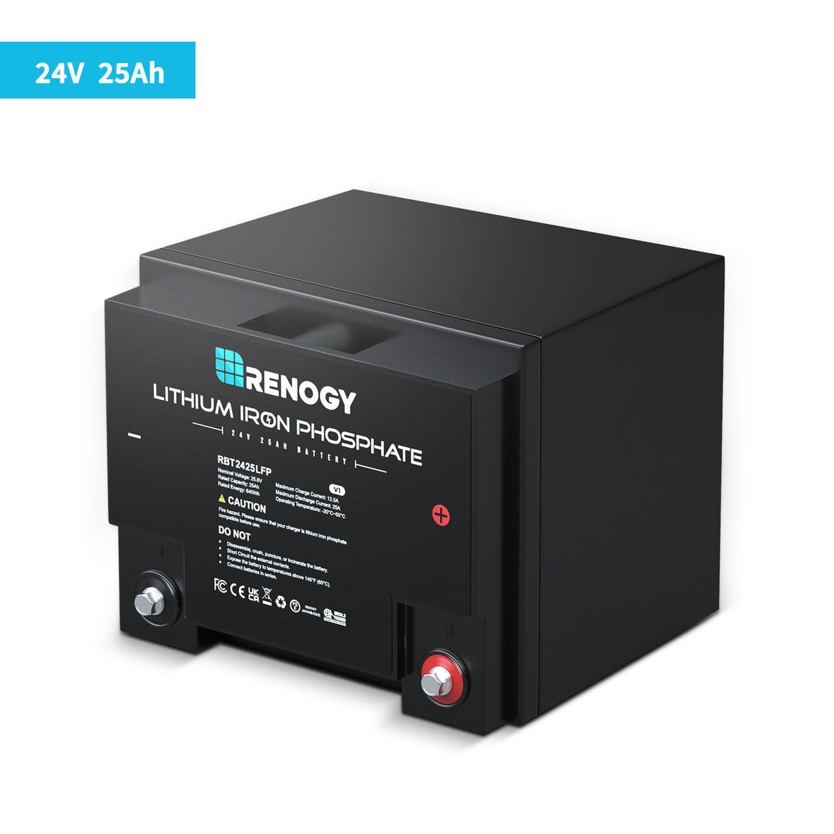 Batterie Lithium Fer Phosphate (LiFePO4) intelligente 24 V 25 Ah