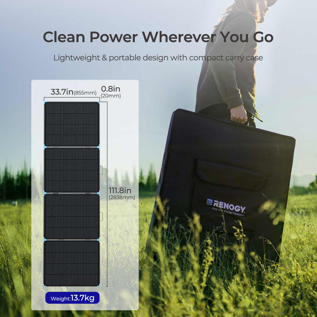 12V 400W/300W/220W/100W Valise Solaire Portable - Légère et Puissante