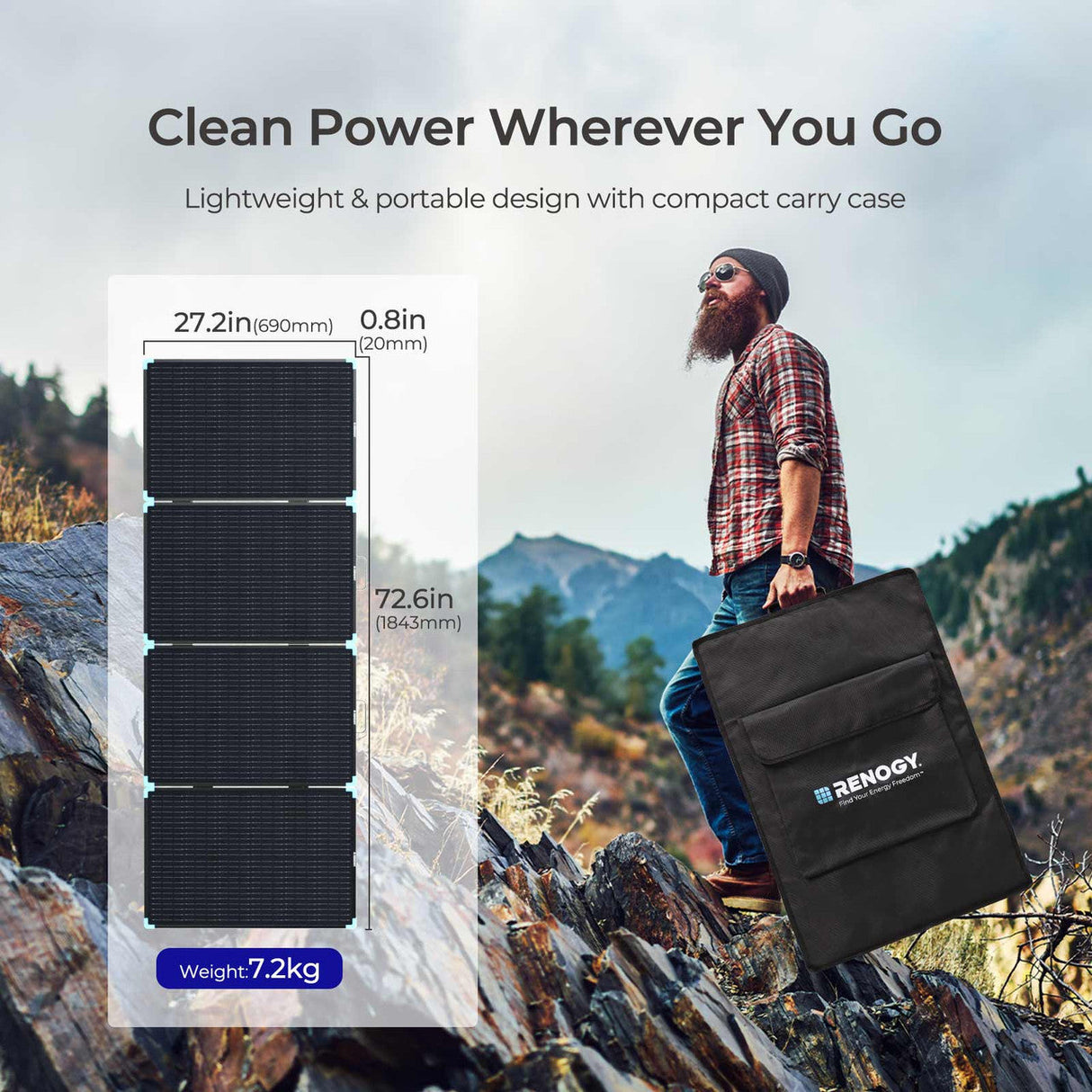 12V 220W Valise Panneau Solaire Portable Nomade Légère