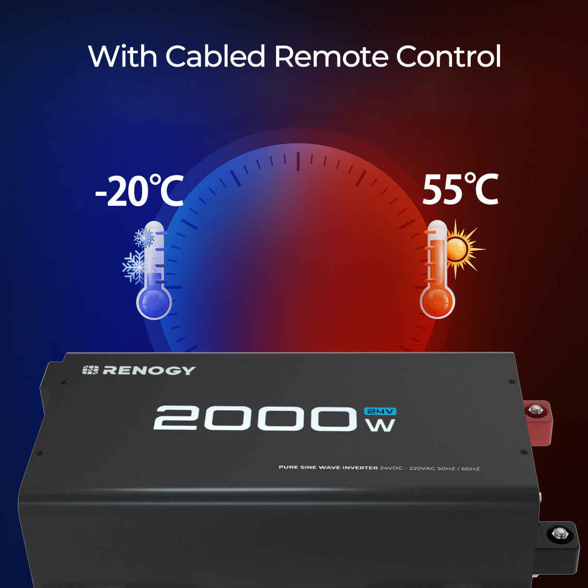Onduleur 2000W 24V à onde sinusoïdale pure
