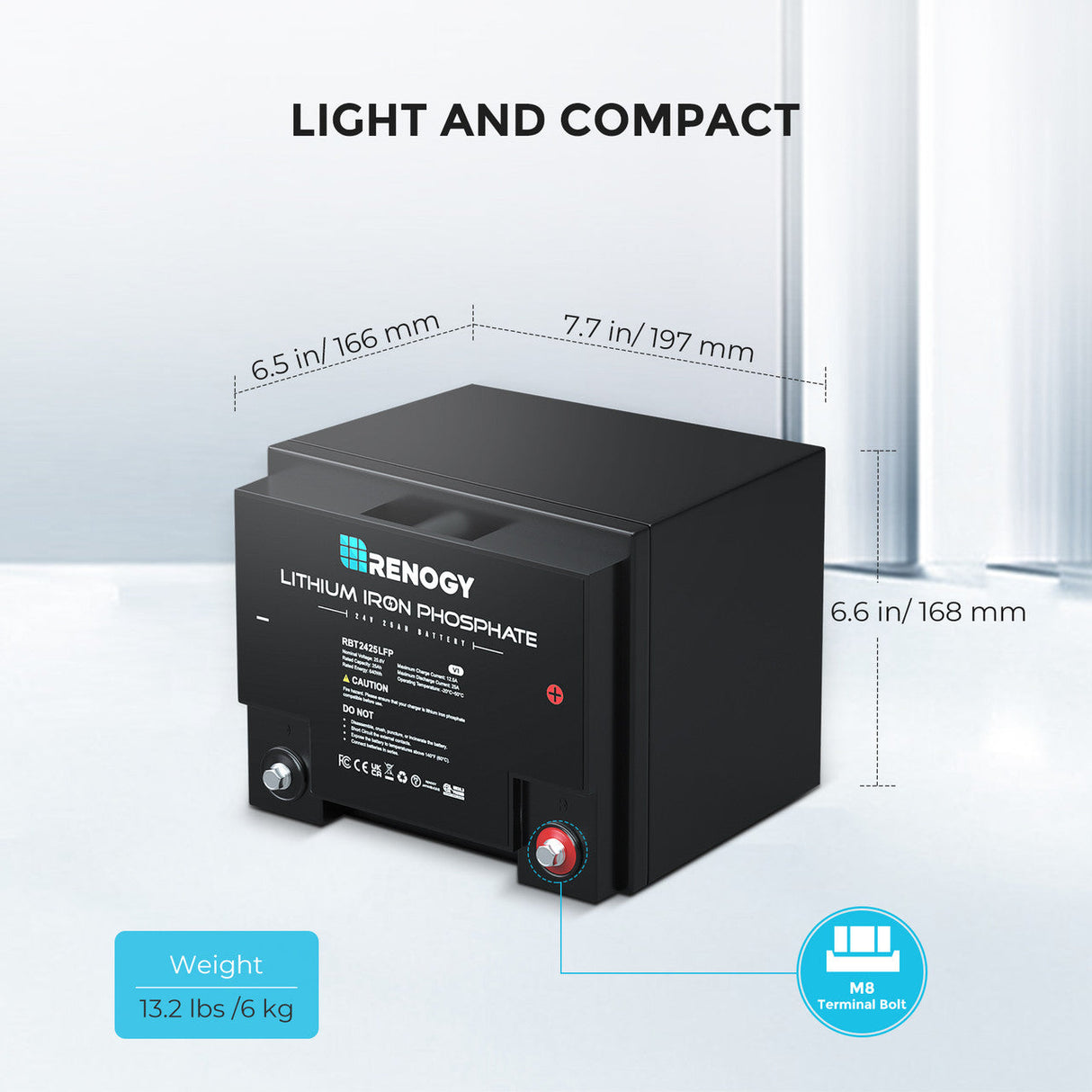 Batterie Lithium Fer Phosphate (LiFePO4) intelligente 24 V 25 Ah