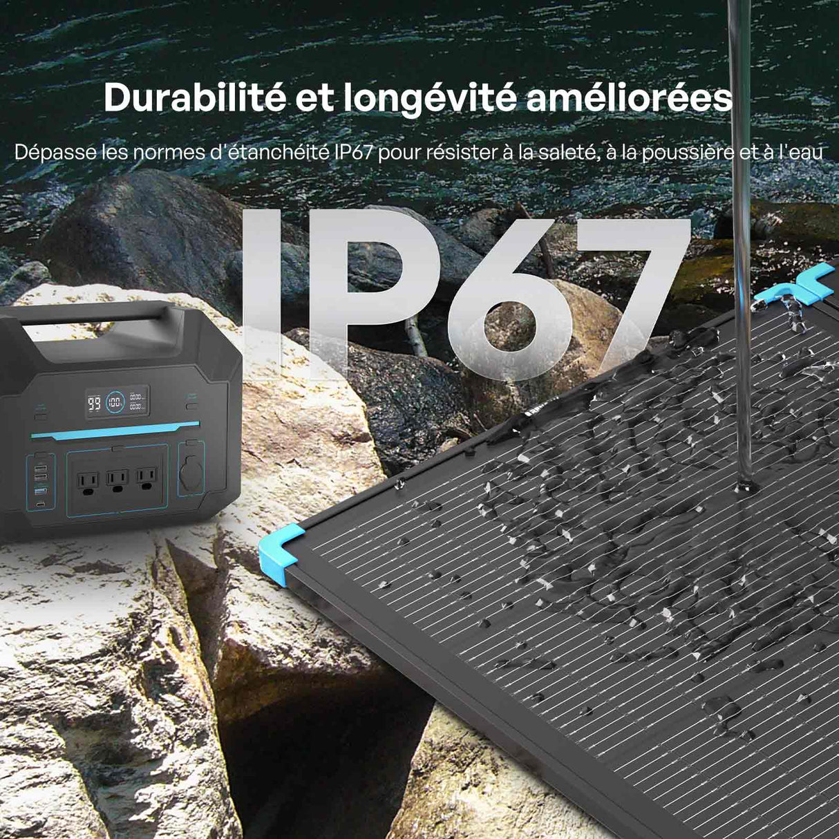 12V 220W Valise Panneau Solaire Portable Nomade Légère