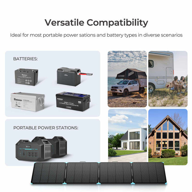 12V 400W/300W/220W/100W Valise Solaire Portable - Légère et Puissante