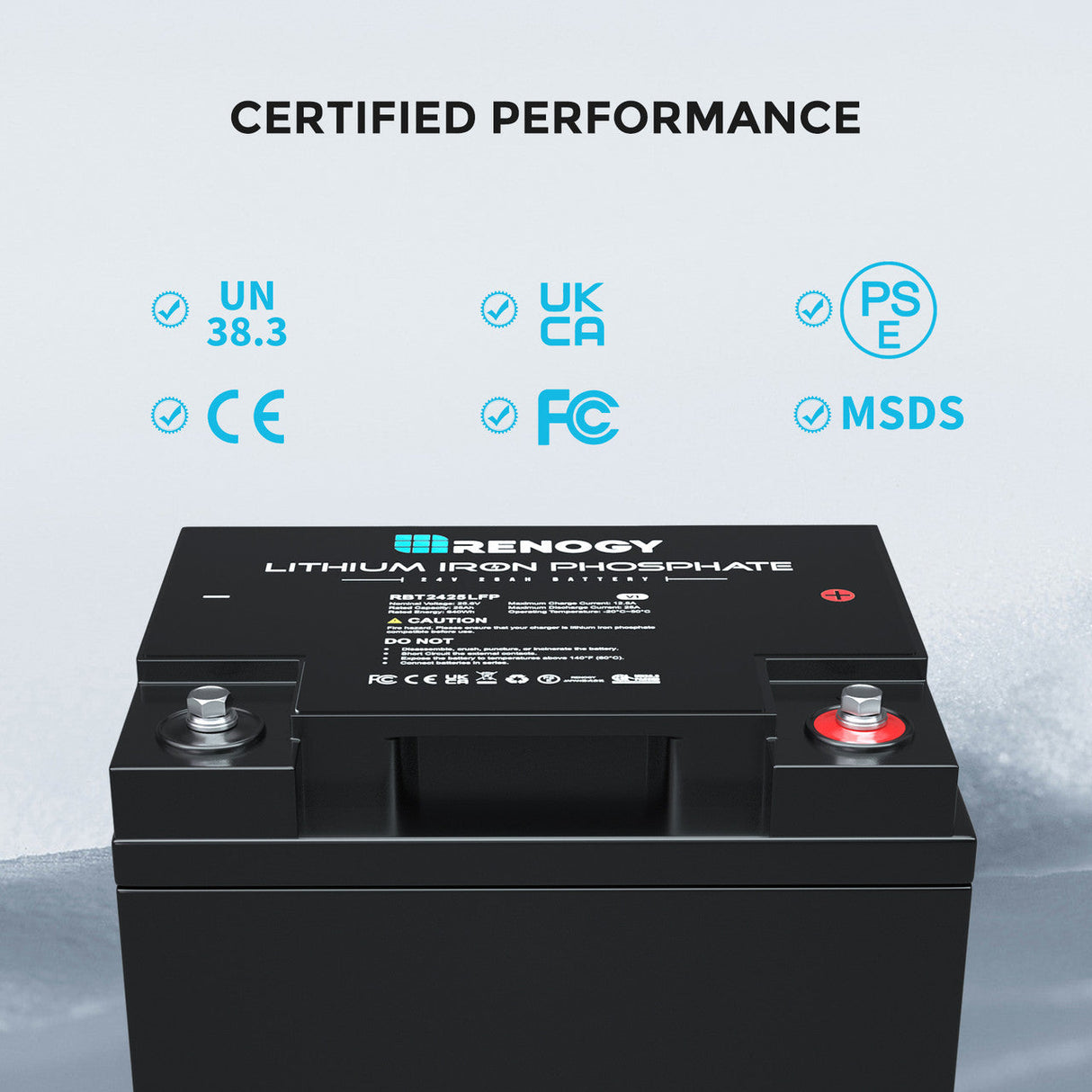 Batterie Lithium Fer Phosphate (LiFePO4) intelligente 24 V 25 Ah