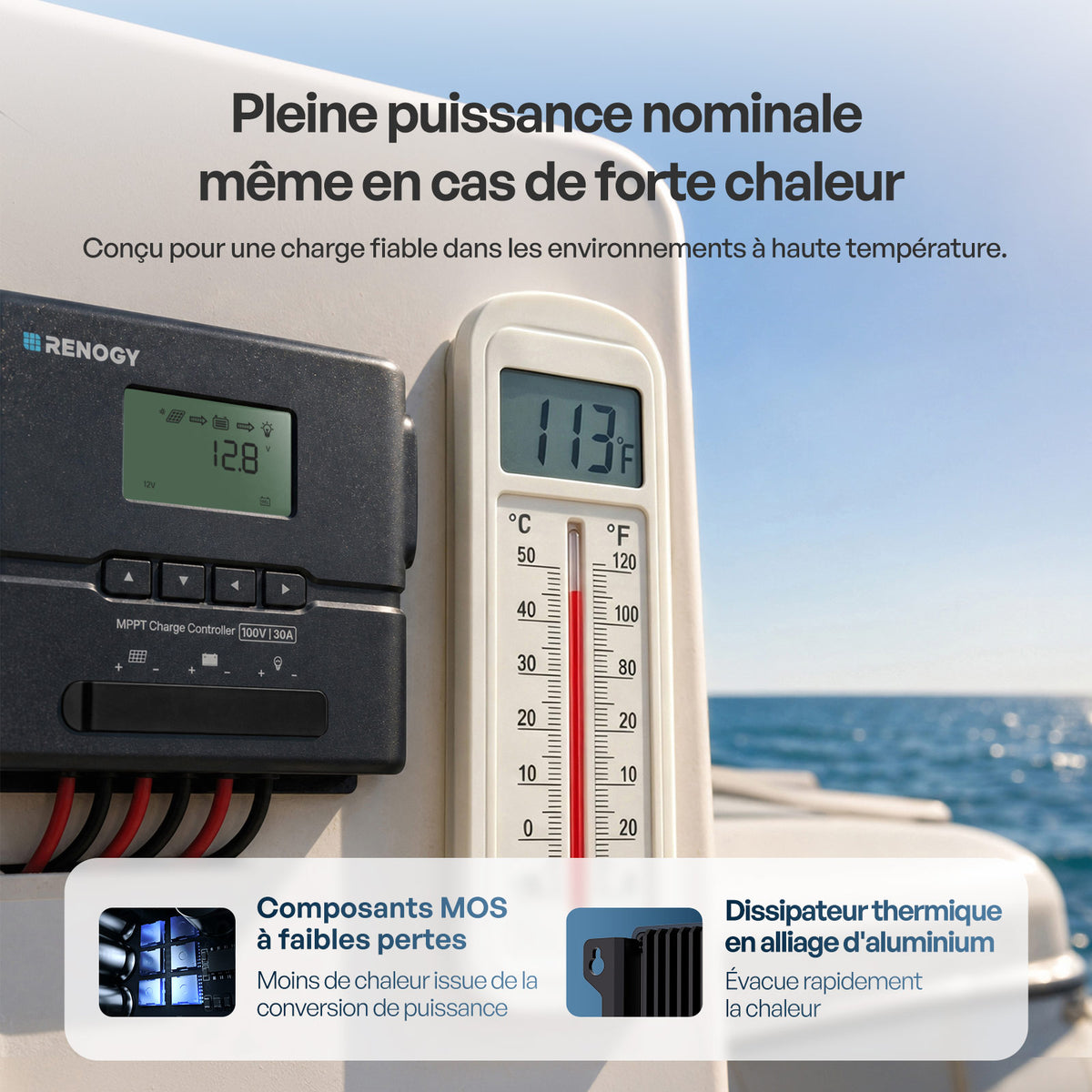 Rover 2 12V/24V 20A Régulateur de Charge Solaire MPPT Bluetooth Compact