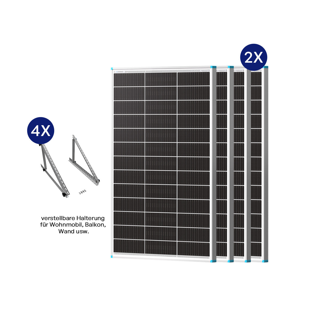 100W Panneau Solaire Bifacial N-Type
