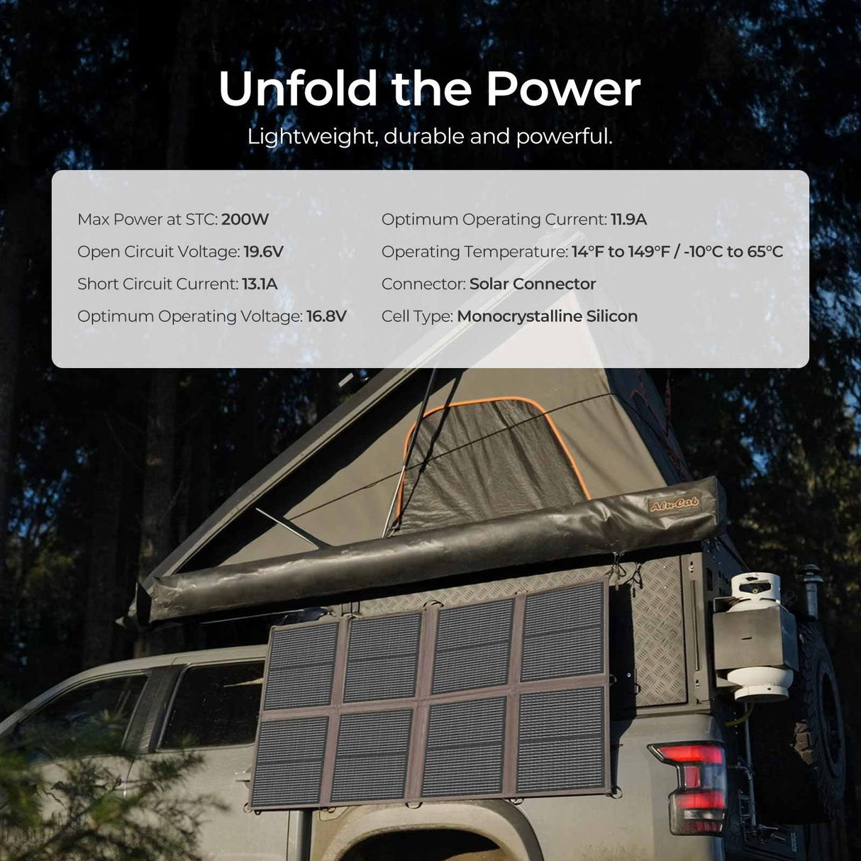 12V 400W/200W Panneau Solaire Pliable Nomade