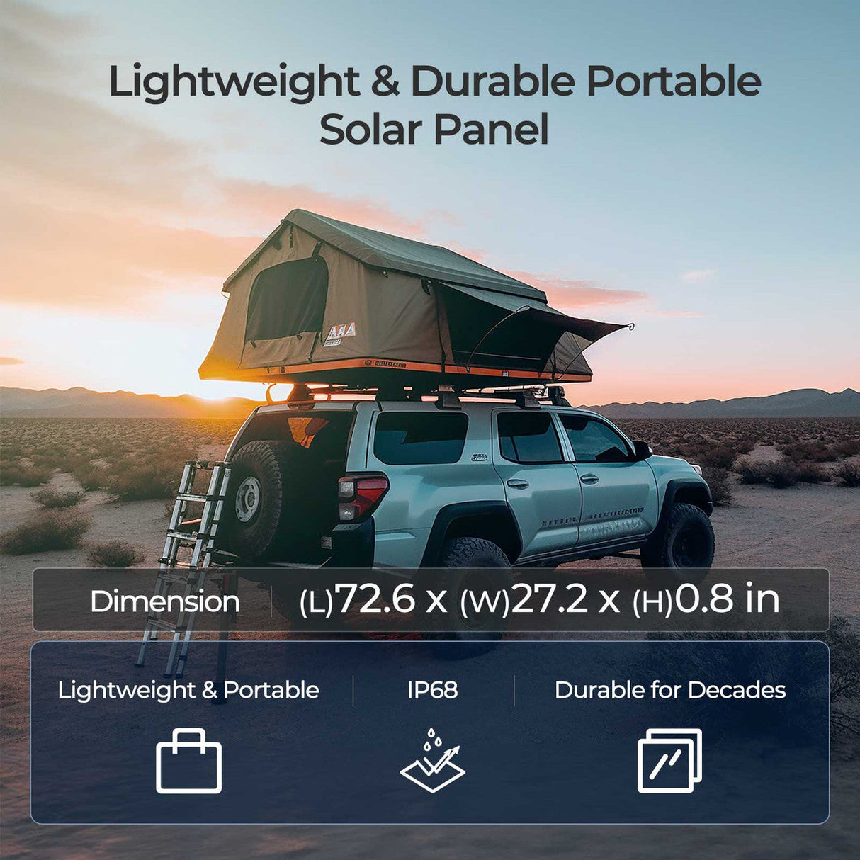 12V 220W Valise Panneau Solaire Portable Nomade Légère