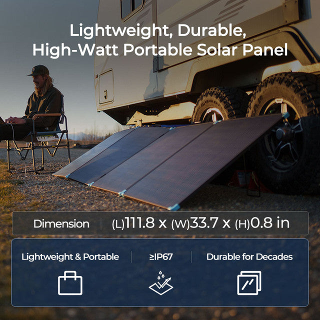 12V 400W/300W/220W/100W Valise Solaire Portable - Légère et Puissante