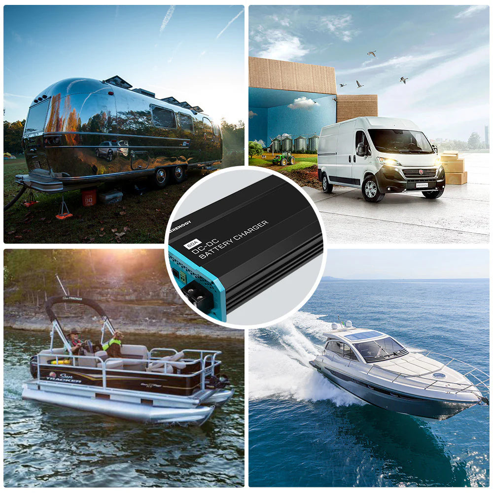12V 60A Chargeur de batterie DC-DC Embarqué