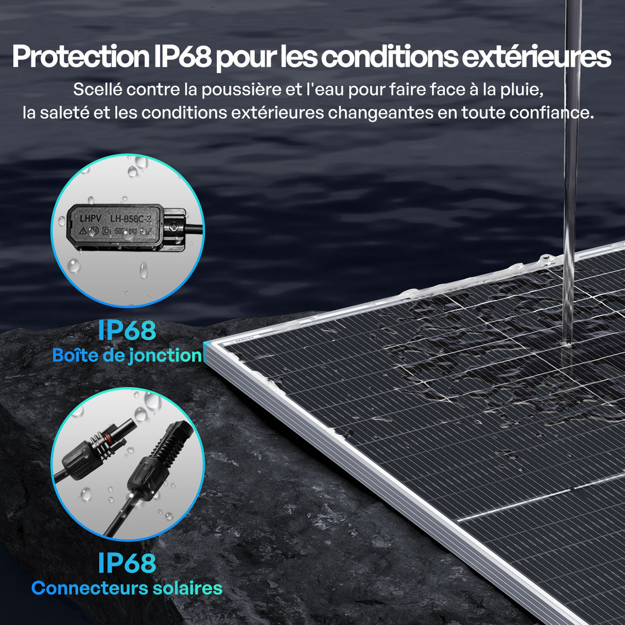 200W Panneau Solaire Bifacial N-Type