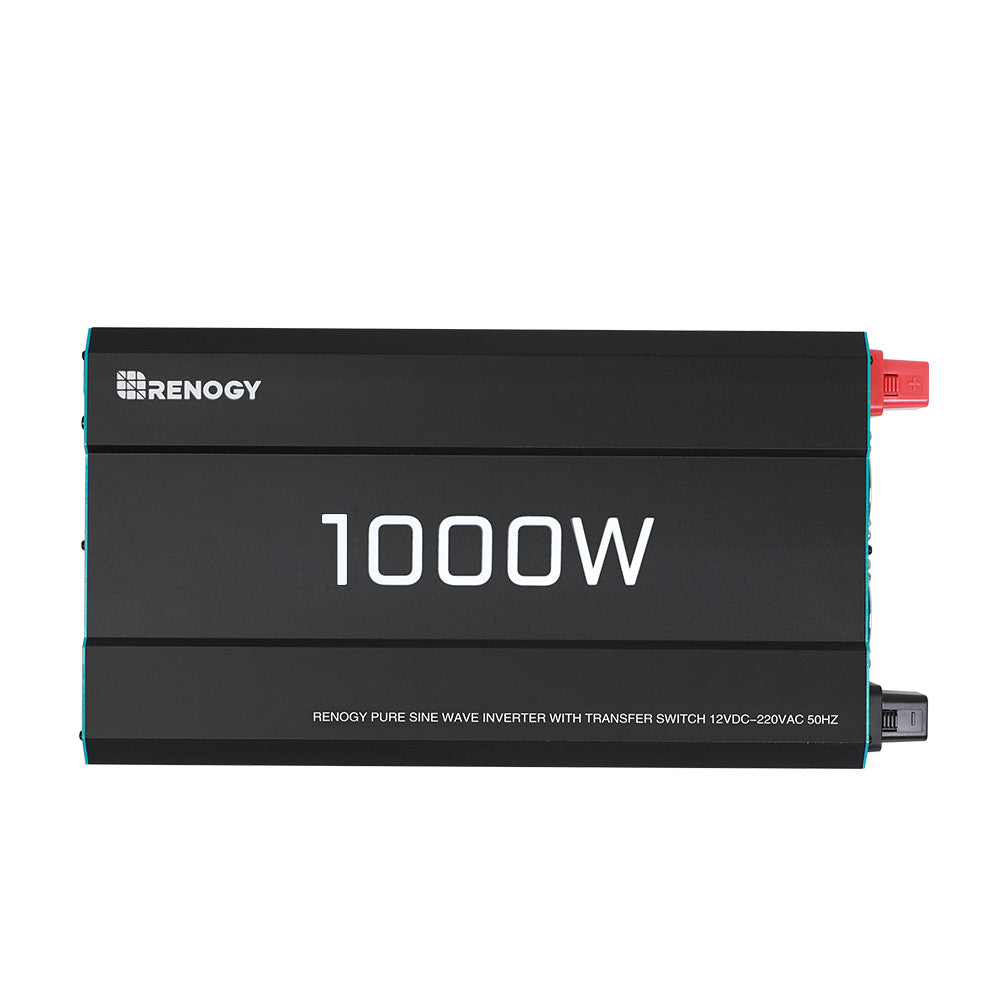 1000W 12V Pure Sine Wave Solar Inverter DC to AC Ideal for Motorhomes, Campervans and Off-Grid Systems