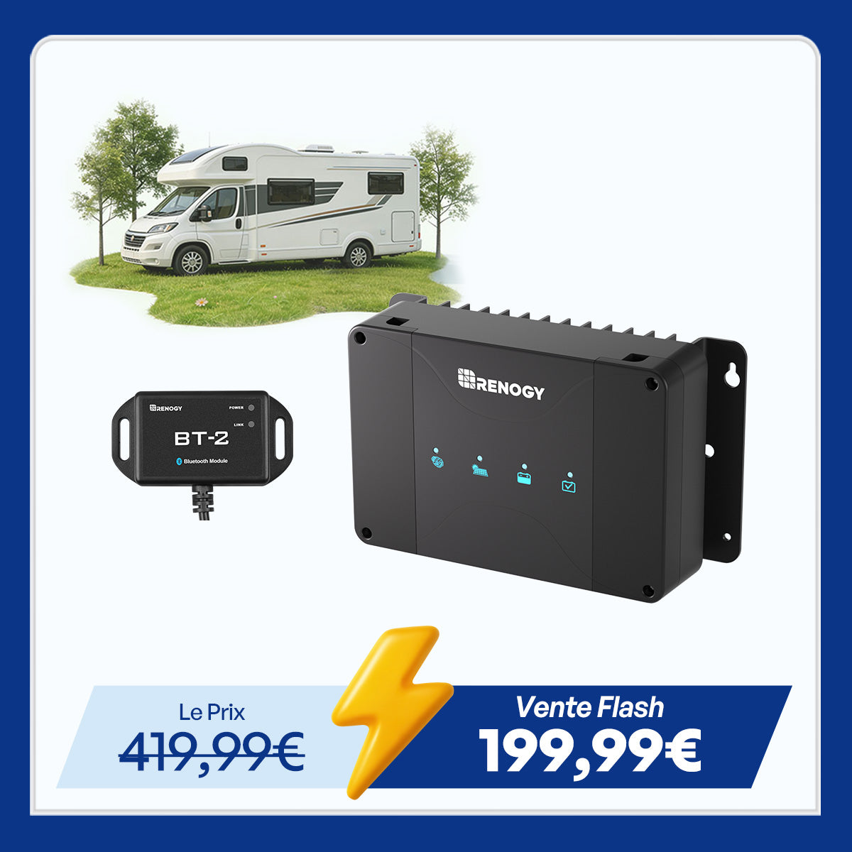 12V 30A Chargeur de Batterie DC-DC MPPT Double Entrée