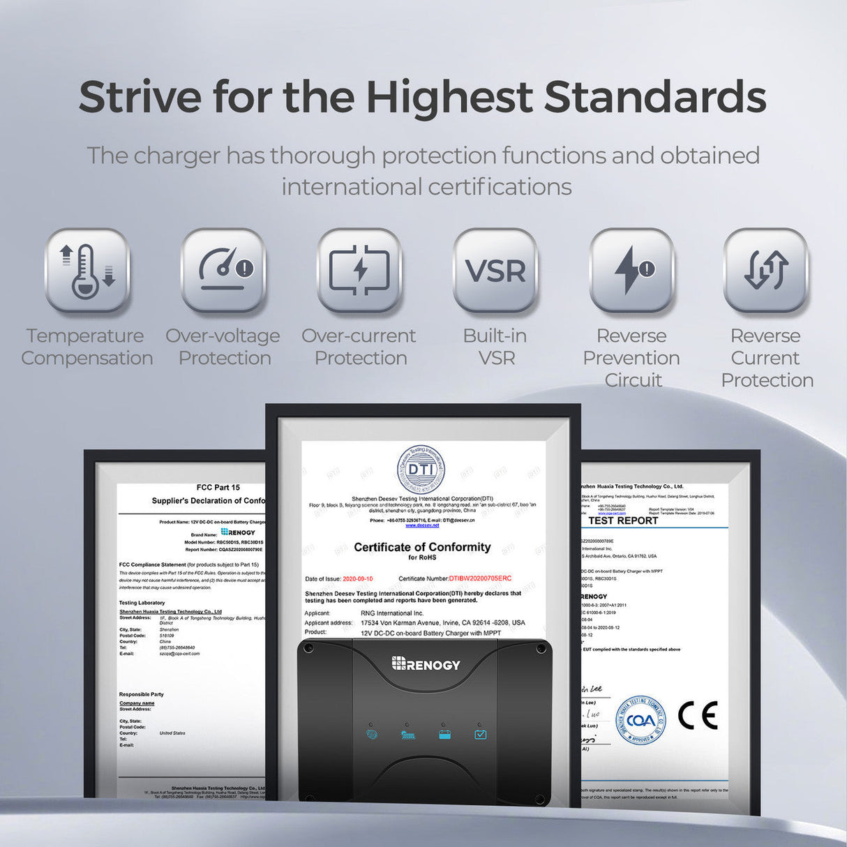 Chargeur de batterie 12V 50A DC-DC avec MPPT pour batteries LiFePO4, Plomb-Acide, SLA, Gel, AGM