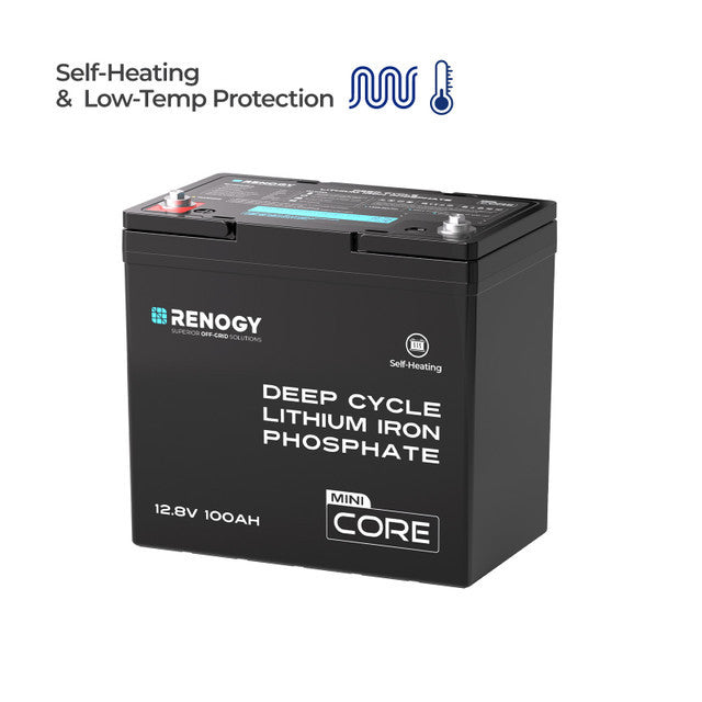 Core Mini DuoHeat — 12,8 V 100Ah Batterie LiFePO4 Auto-Chauffage