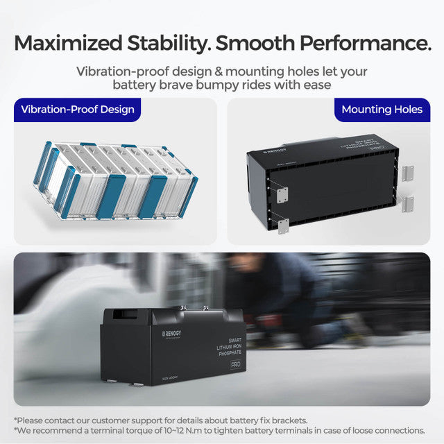 Pro Series - 12V 200Ah Smart Lithium LiFePO4 Battery with Bluetooth and Self-heating Function