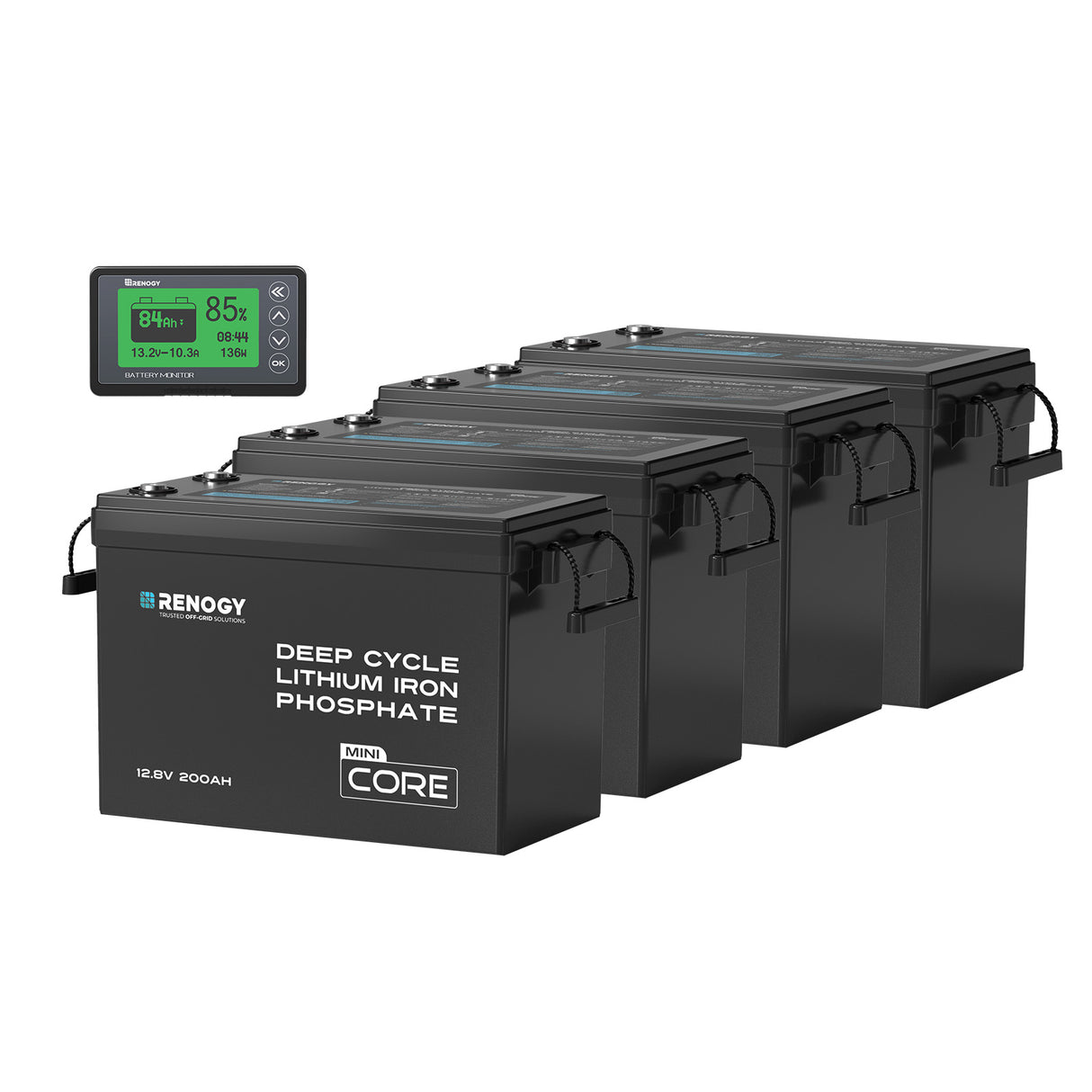 Core Mini – 12,8V 4x200Ah Batterie Lithium avec batterie moniteur