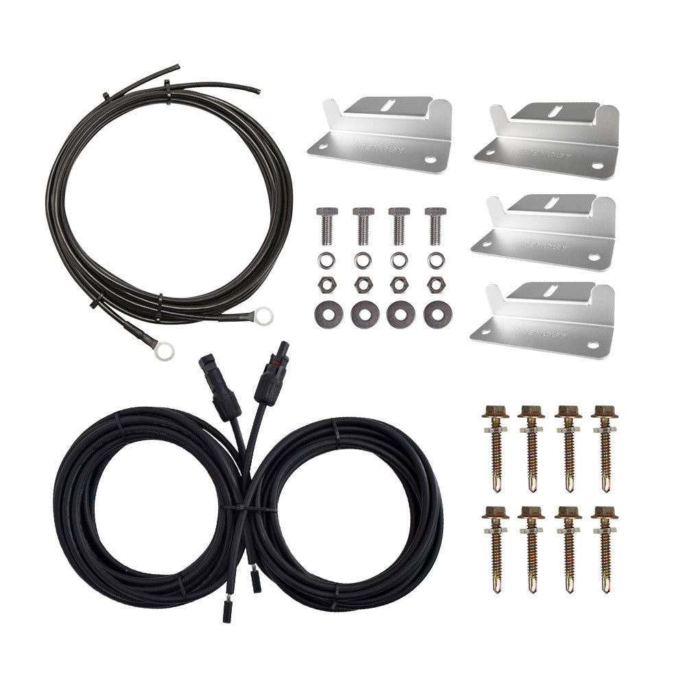 Kit de câblage et de montage pour panneau solaire de 100 W