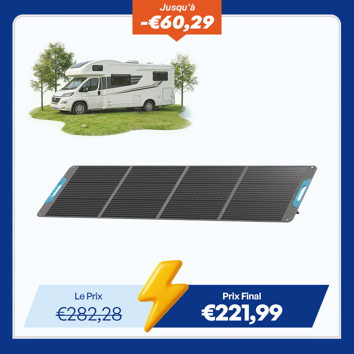 12V 200W Panneau Solaire Portable Nomade