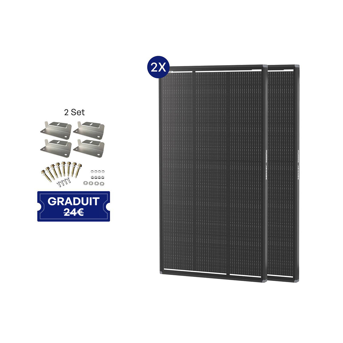 Renogy ShadowFlux Panneau Solaire 120W Anti-Ombrage