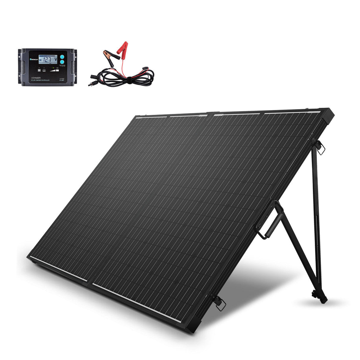 100 Watt 12 Volt Monocrystalline Foldable Solar Suitcase with Waterproof Charge Controller