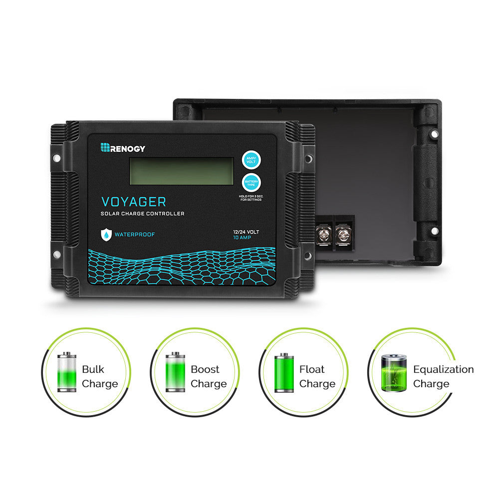 Voyager 10A PWM Waterproof Solar Charge Controller