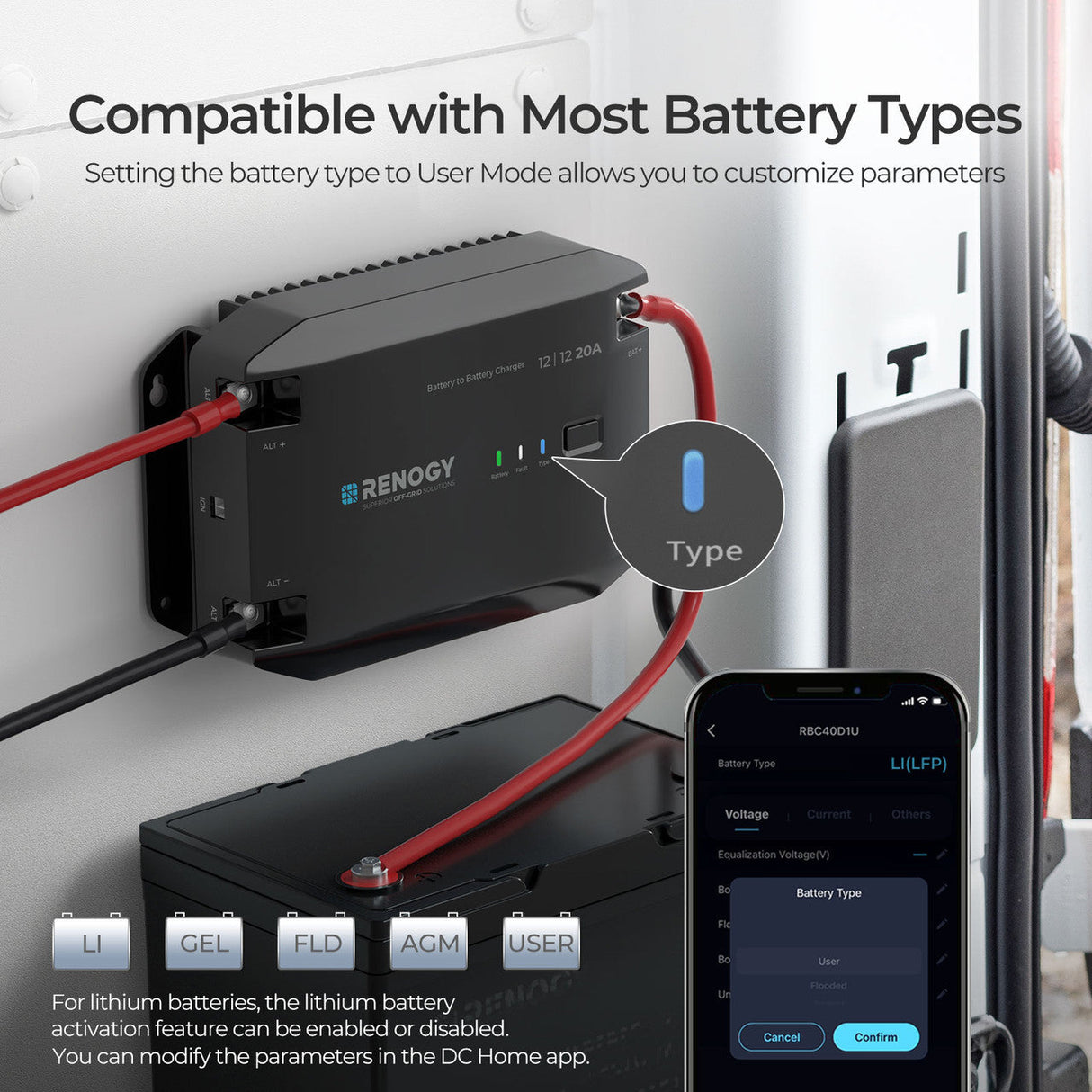 12V 20A DC to DC Battery Charger