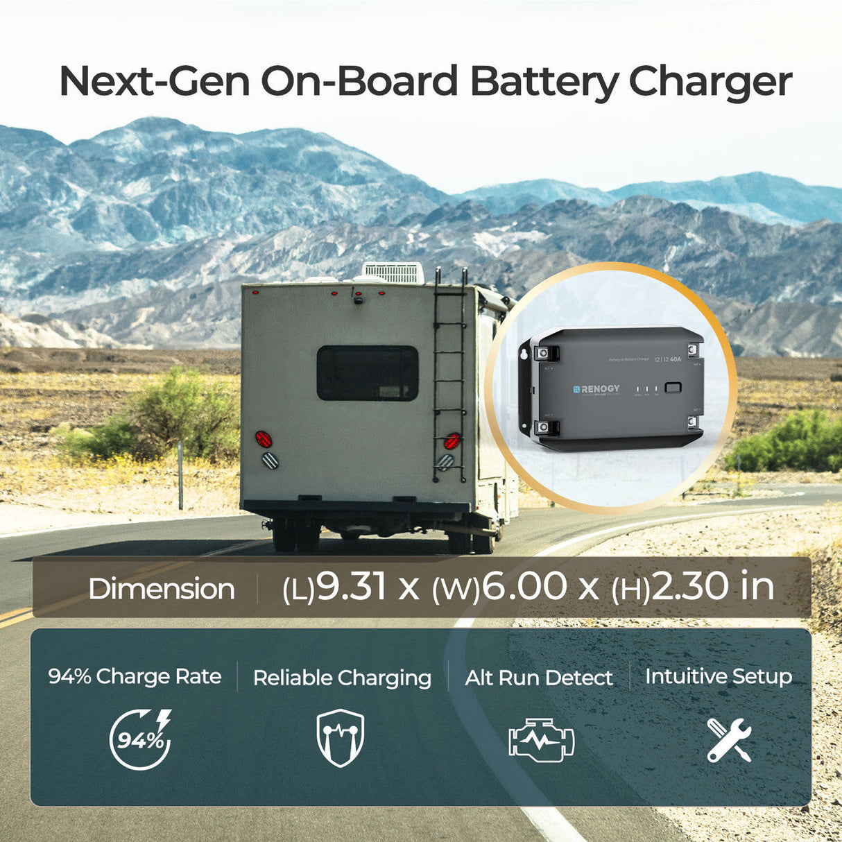 Chargeur de batterie DC-DC 12V 40A