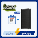 12V 200W ShadowFlux Panneau Solaire Anti-Ombrage pour Camping-Car et Système Hors Réseau