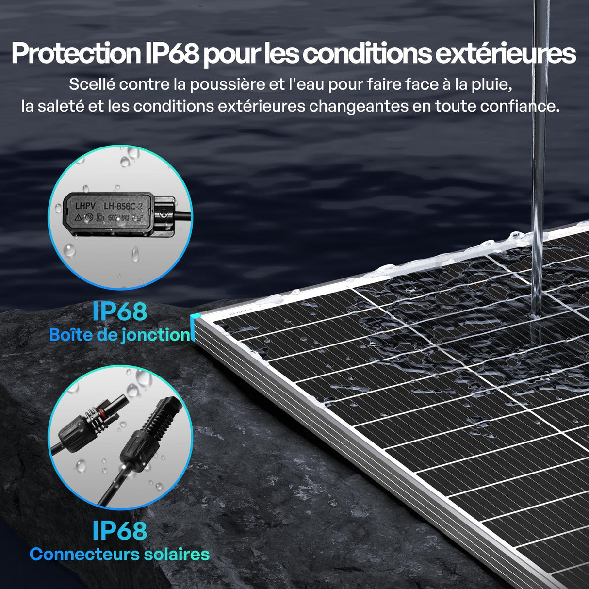 100W Panneau Solaire Bifacial N-Type