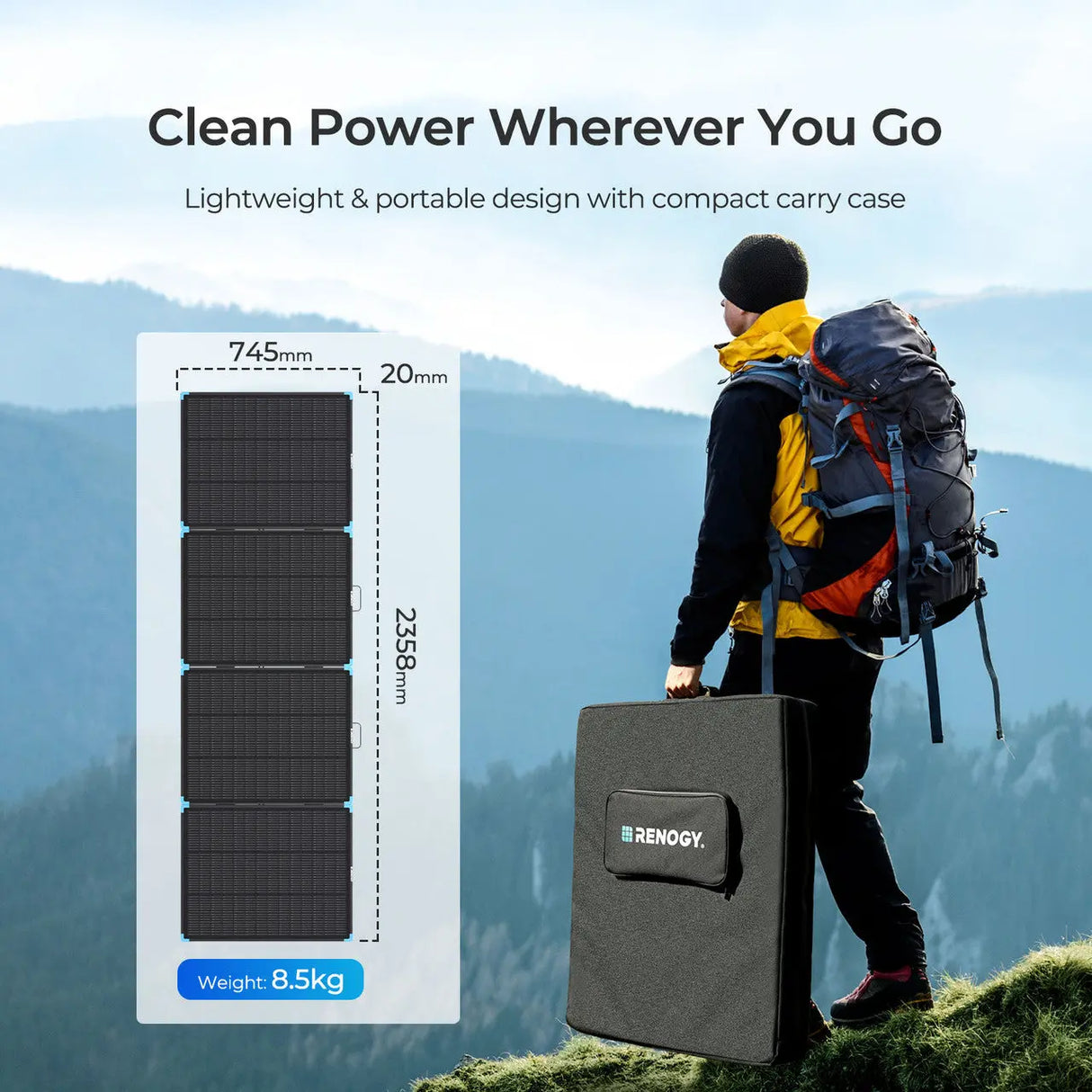 12V 300W Valise Solaire Pliable - Puissante et Compacte