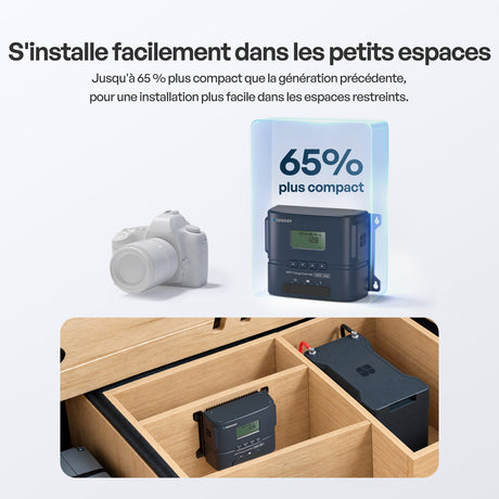 Rover 2 12V/24V 20A Régulateur de Charge Solaire MPPT Bluetooth Compact