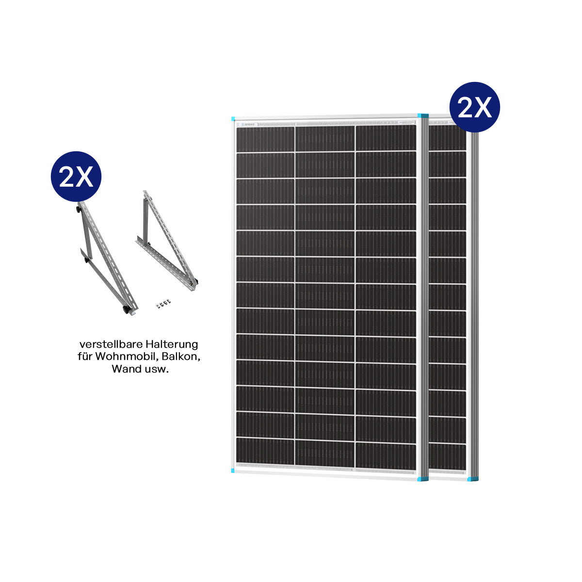 100W Panneau Solaire Bifacial N-Type