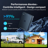 Core - 12V 2000W Onduleur Hybride Onde Sinusoïdale Pure, Haute Fréquence Off-Grid