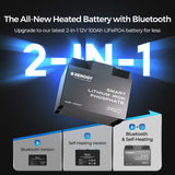 Batterie lithium fer phosphate (LiFePO4) 12V 100Ah Pro Deep Cycle avec auto-chauffage et Bluetooth