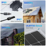 12V/24V 400W Premium Kit ShadowFlux Panneau Solaire avec Rover 40A MPPT Chargeur pour Camping-car et Off Grid