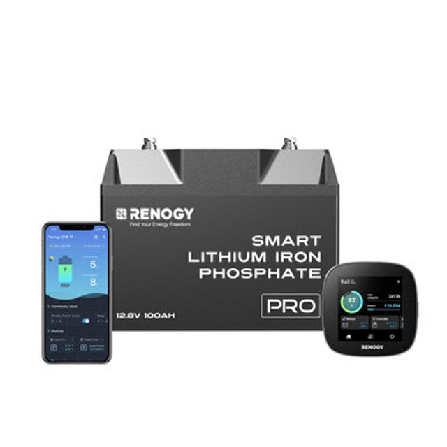 Batterie lithium fer phosphate (LiFePO4) 12V 100Ah Pro Deep Cycle avec auto-chauffage et Bluetooth