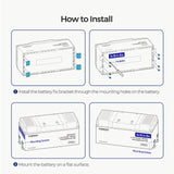 Renogy Mounting Brackets for 12V 200Ah Pro LiFePO4 Batteries (Set of 4)