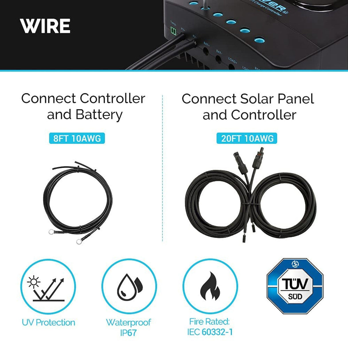 100 Watt 12 Volt Solar Starter Kit with 20A MPPT Charge Controller