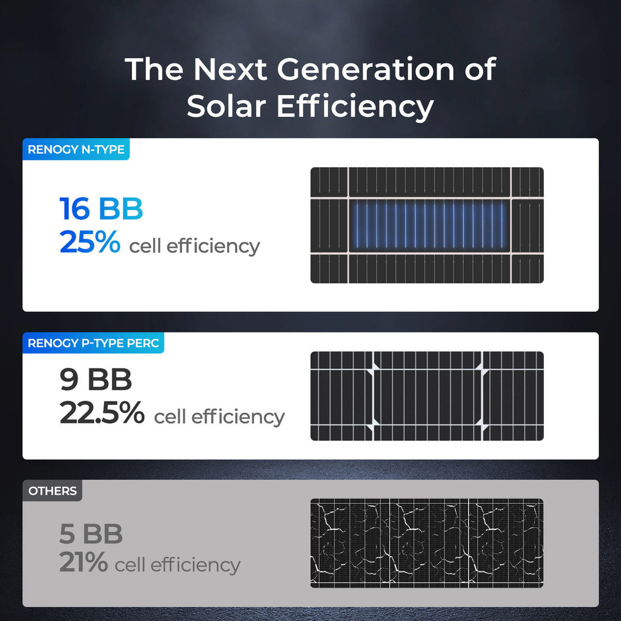 Renogy 16BB N-Type 175 Watt 12V Solar Panel