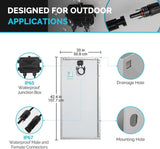 Open Box - 100 Watt 12 Volt Solar Starter Kit with 20A MPPT Charge Controller