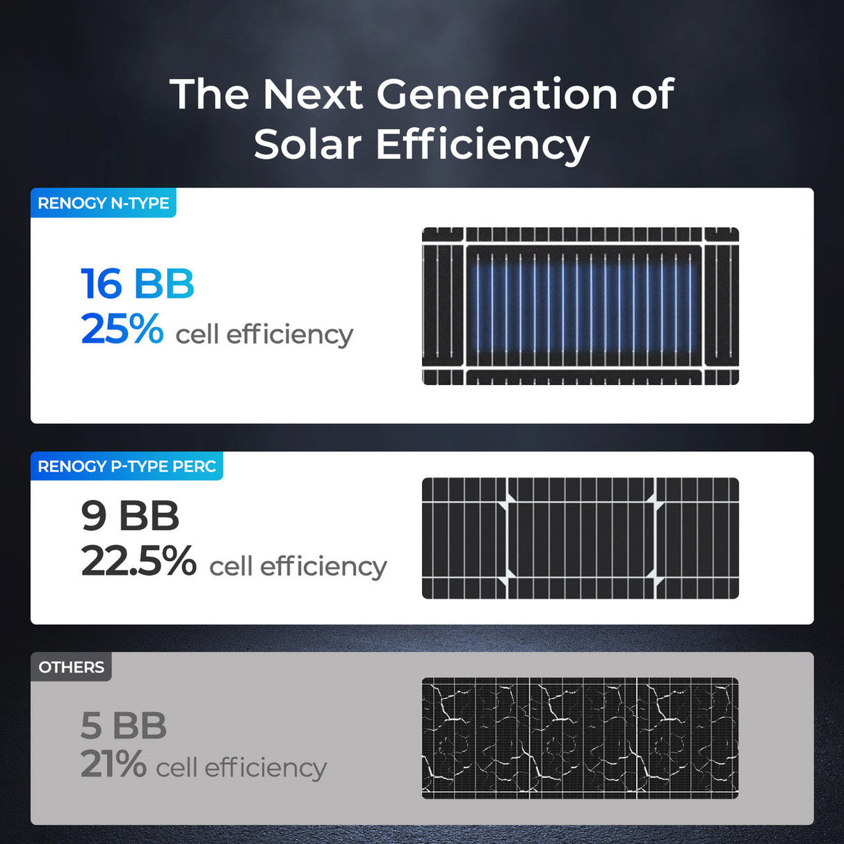 Renogy Panneau Solaire 24V 200W/100W N-Type 16BB – Haut Rendement et Durabilité