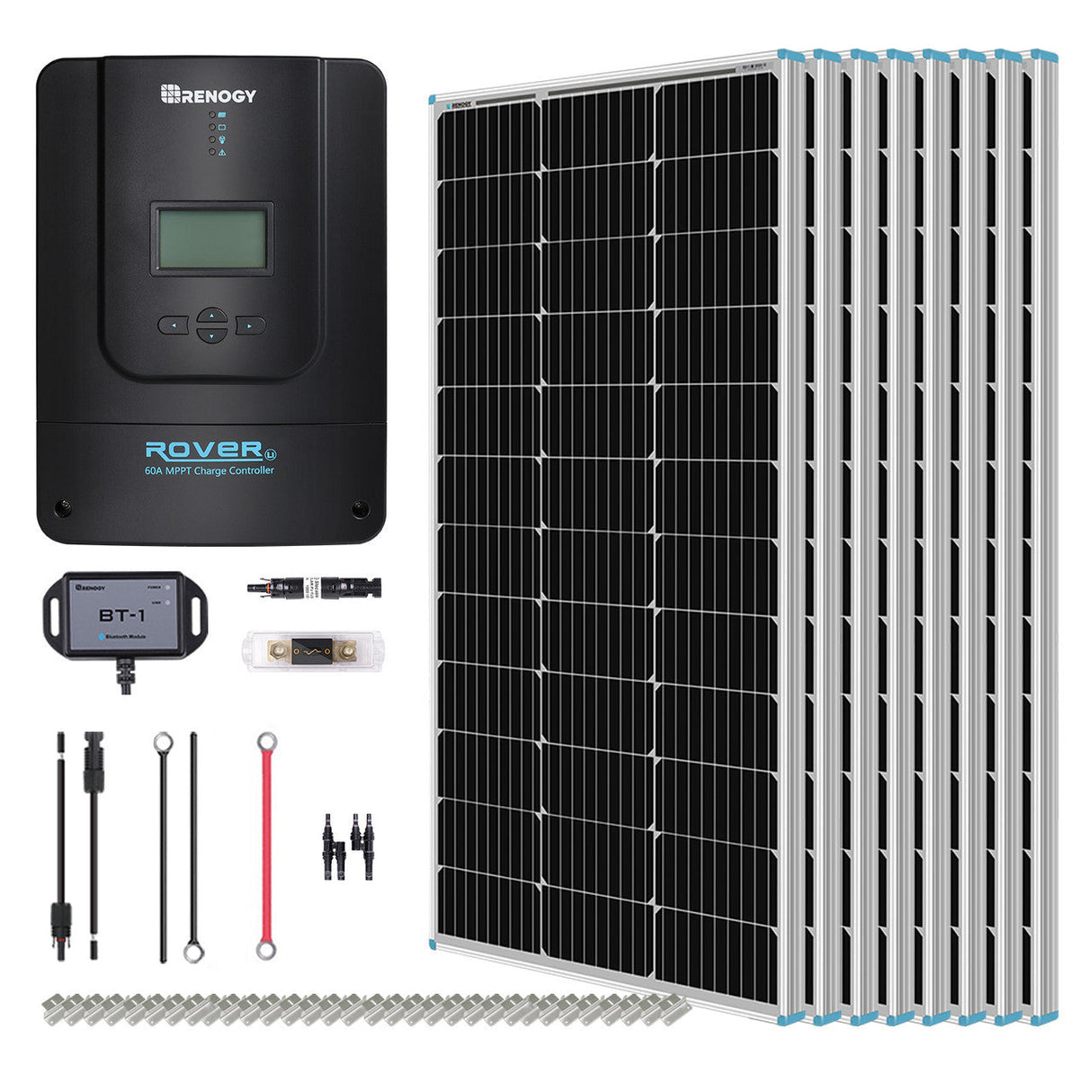 Open Box - 800W 12V/24V Solar Premium Kit w/Rover 60A MPPT Charger Controller for Camper RV Caravan Boat System Off Grid