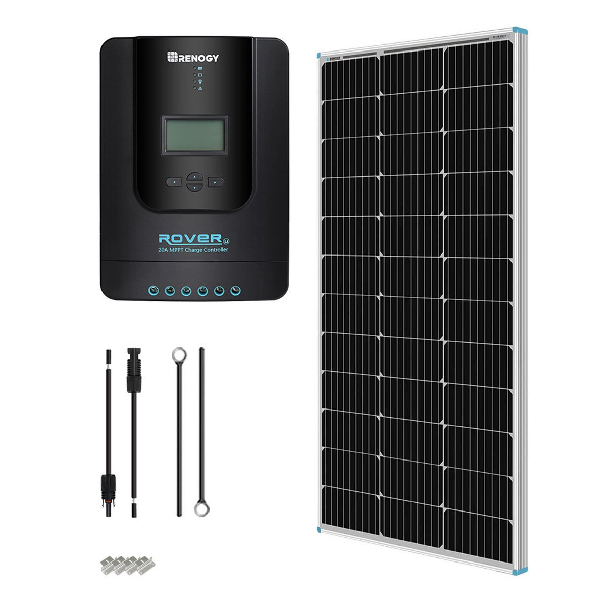 100 Watt 12 Volt Solar Starter Kit with 20A MPPT Charge Controller