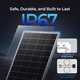 Renogy Panneau Solaire 24V 200W/100W N-Type 16BB – Haut Rendement et Durabilité