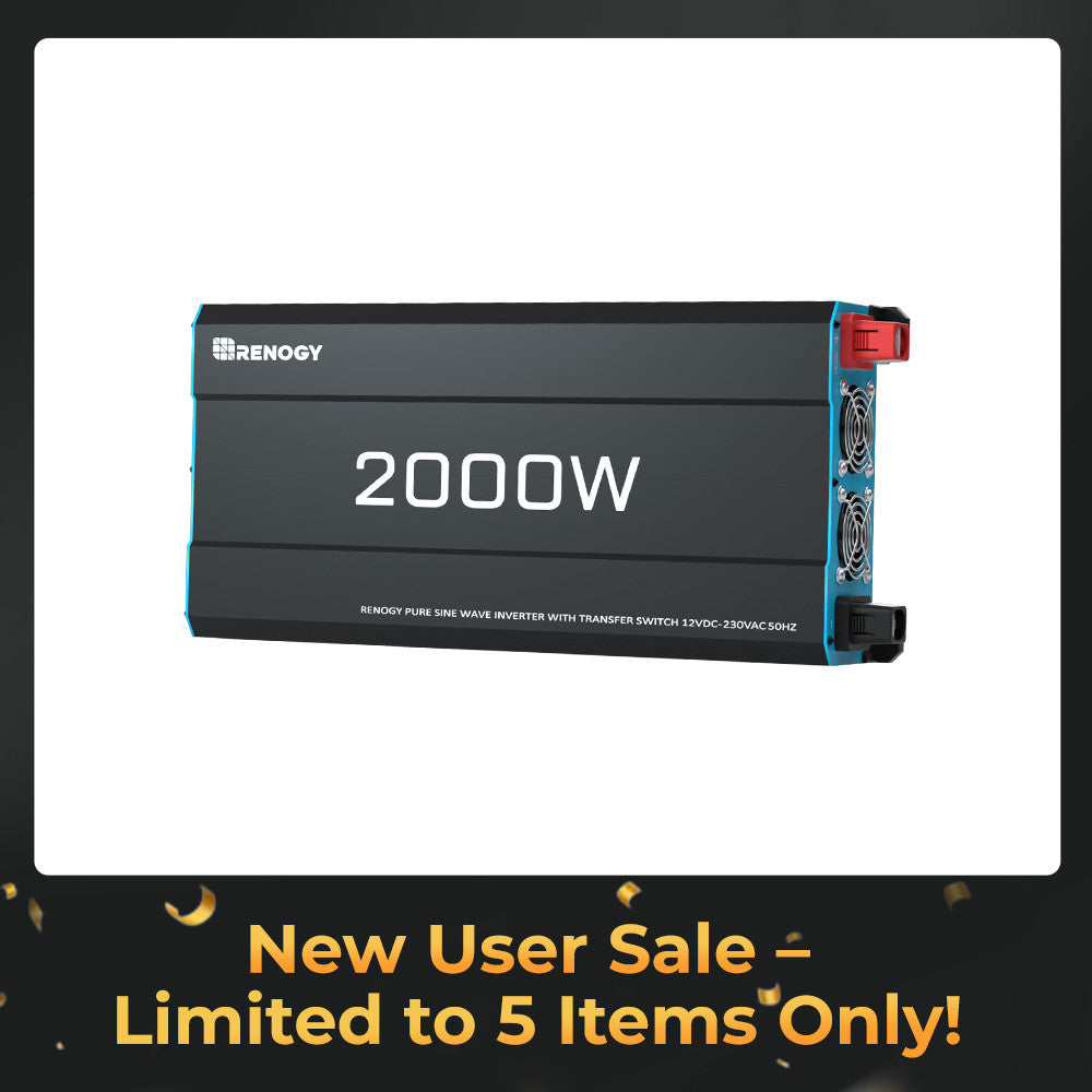 12V 2000W DC to AC Inverter Pure Sine Wave  for Camper Van Motorhome Off-Grid