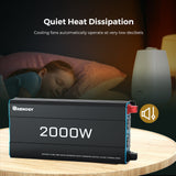 12V 2000W DC to AC Inverter Pure Sine Wave  for Camper Van Motorhome Off-Grid