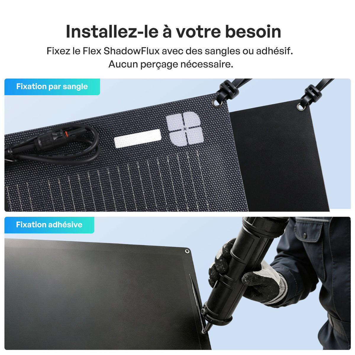 Flex ShadowFlux 100/200W Anti-Ombrage N-Type Flexible Panneau Solaire