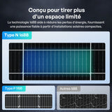 200W Panneau Solaire Bifacial N-Type