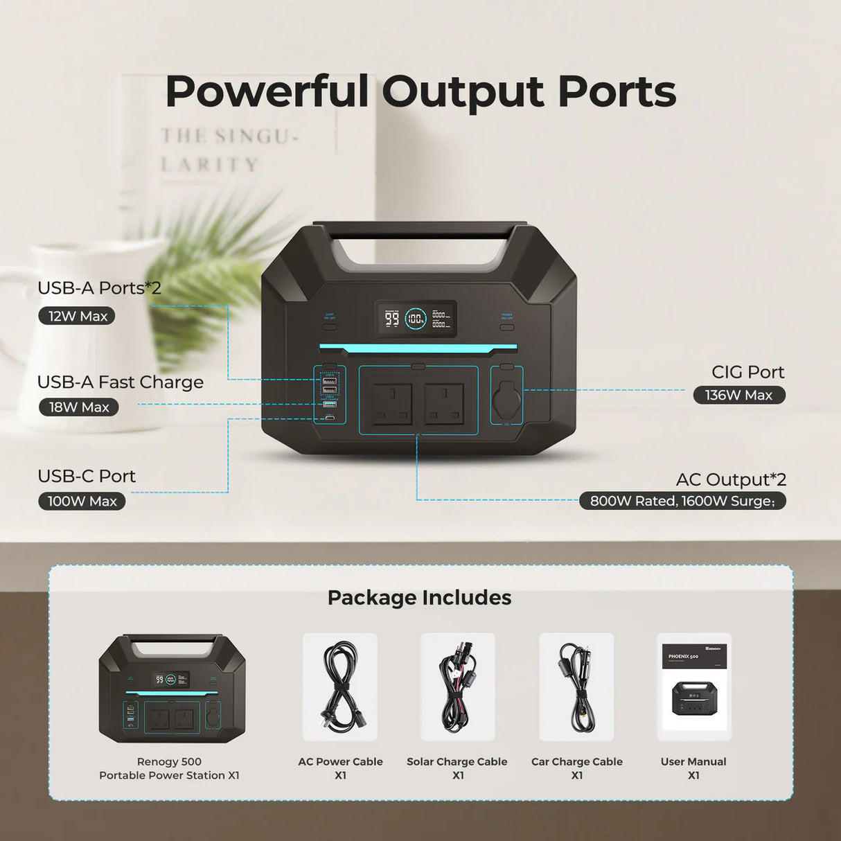 PHOENIX 500W Powerstation Portble